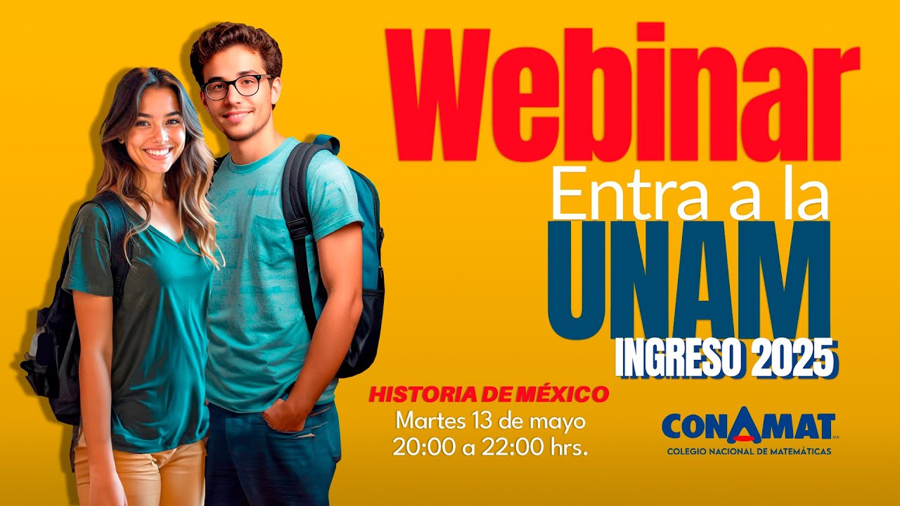 Entra a la UNAM con el Repaso Total de CONAMAT 13/05/25
