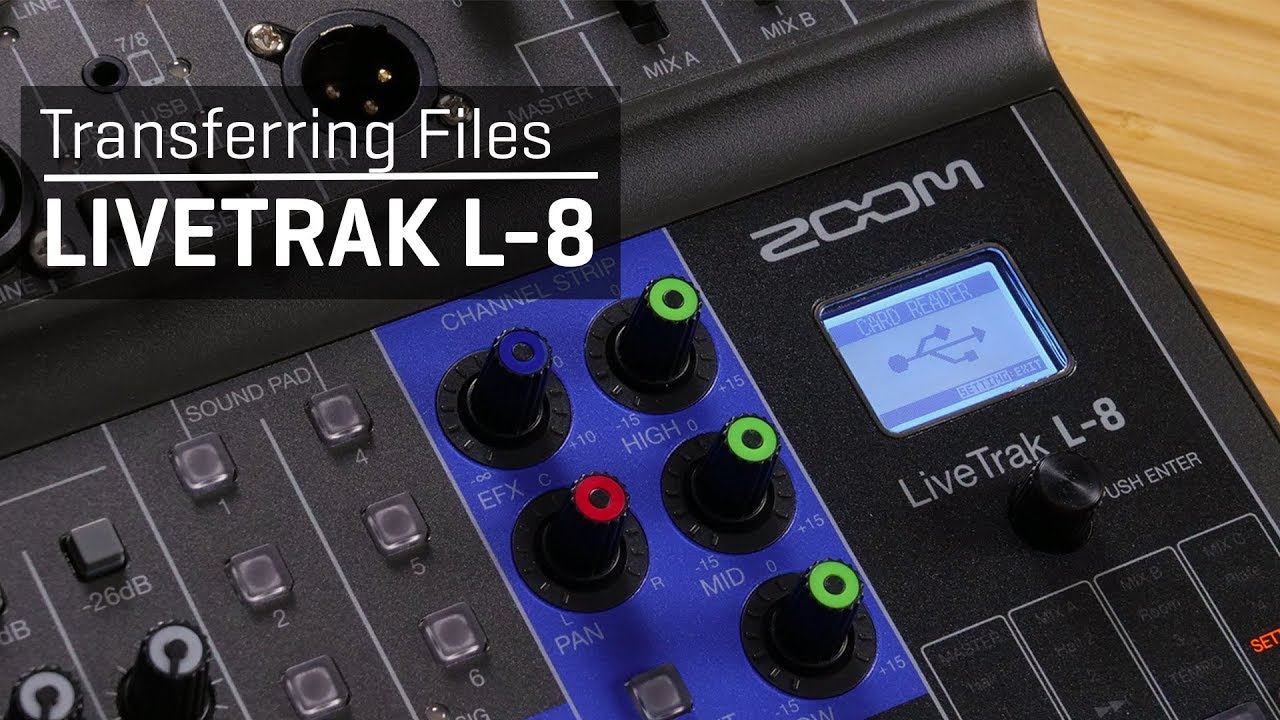 Zoom LiveTrak L-8: Transferring Files