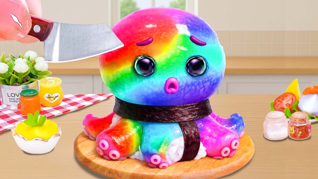 Pulpo Arcoíris Brillante 🌈🐙 Corte Preciso y Colores Intensos | YumMini