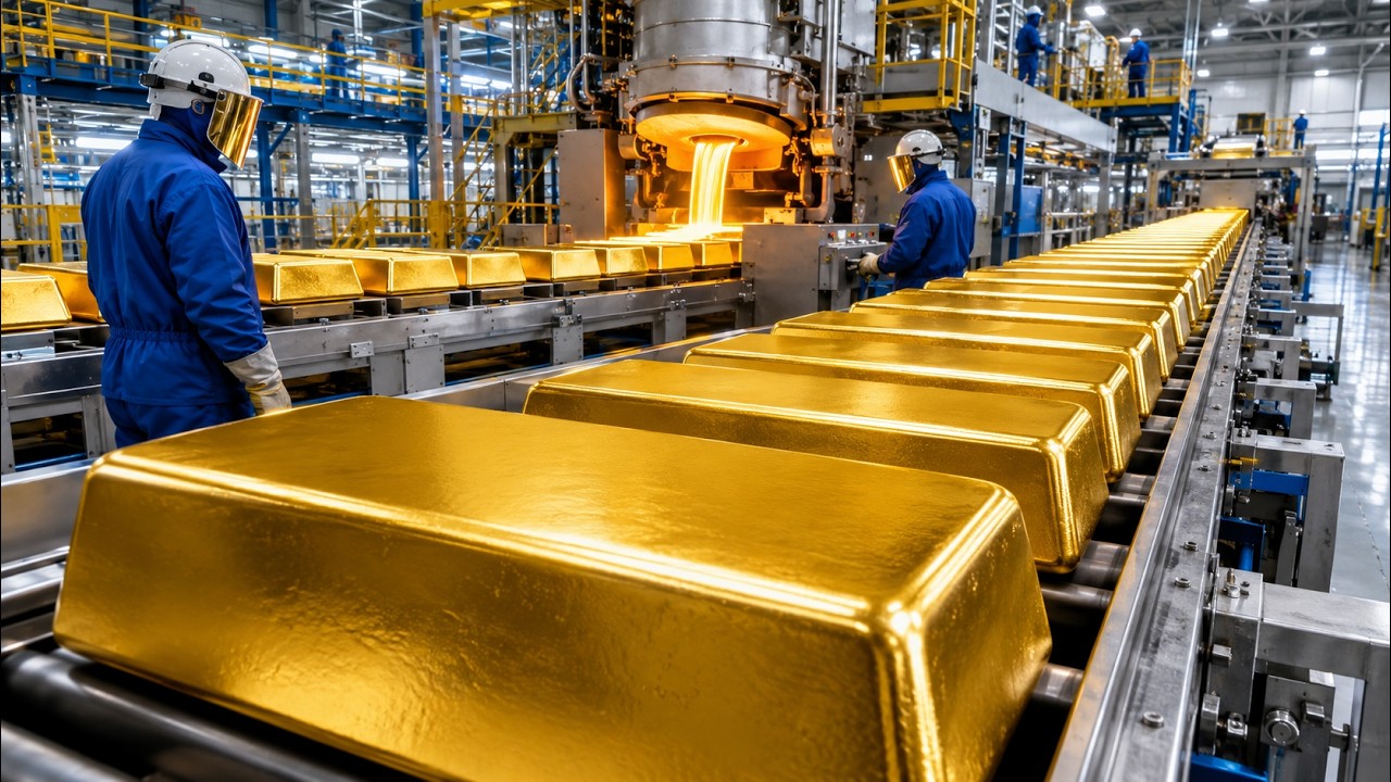 DENTRO de una MEGA FÁBRICA de ORO: cómo se producen los LINGOTES a escala industrial