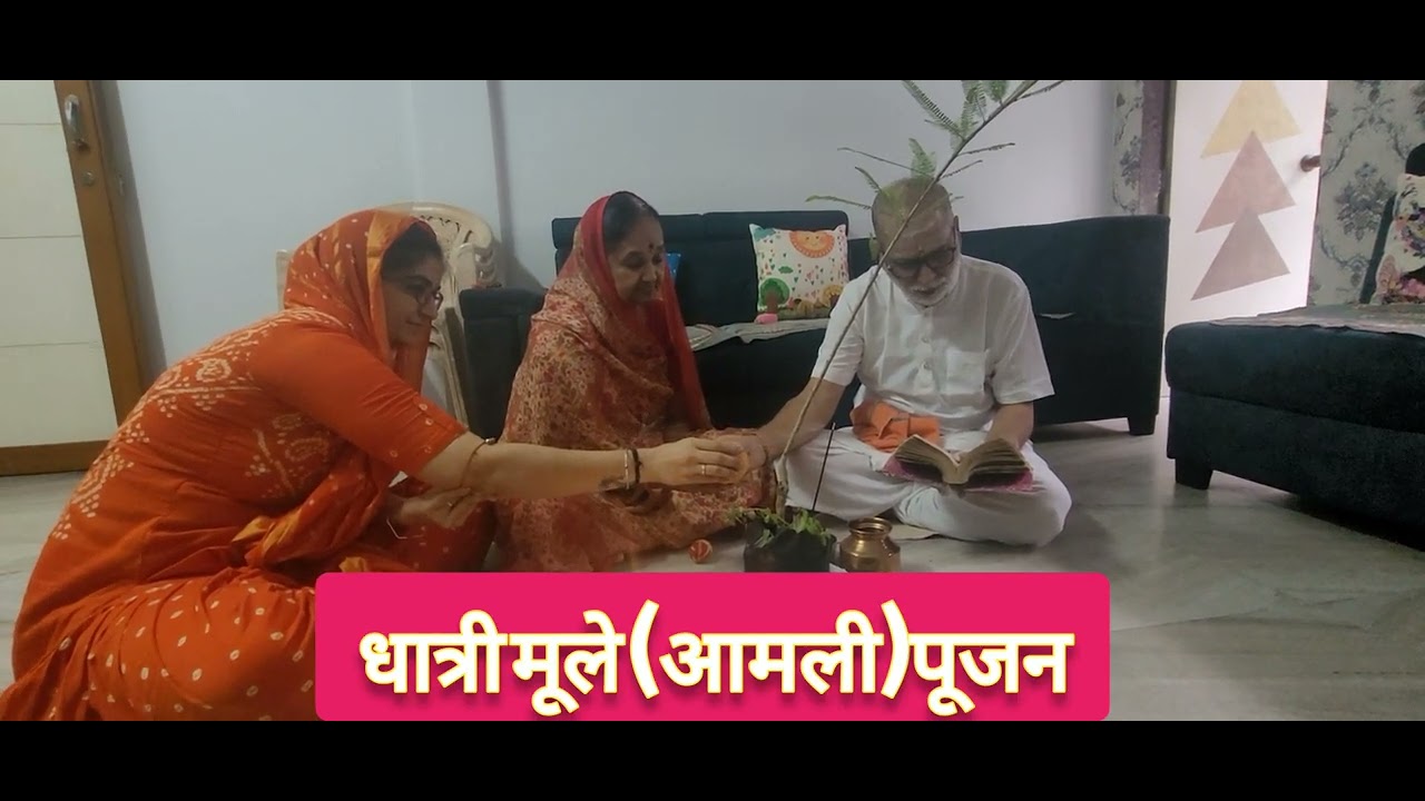 आज अक्षय नवमी के दिन सौभाग्य संतति आरोग्य प्राप्ति के लिए धात्री पूजन(आमली)पूजन