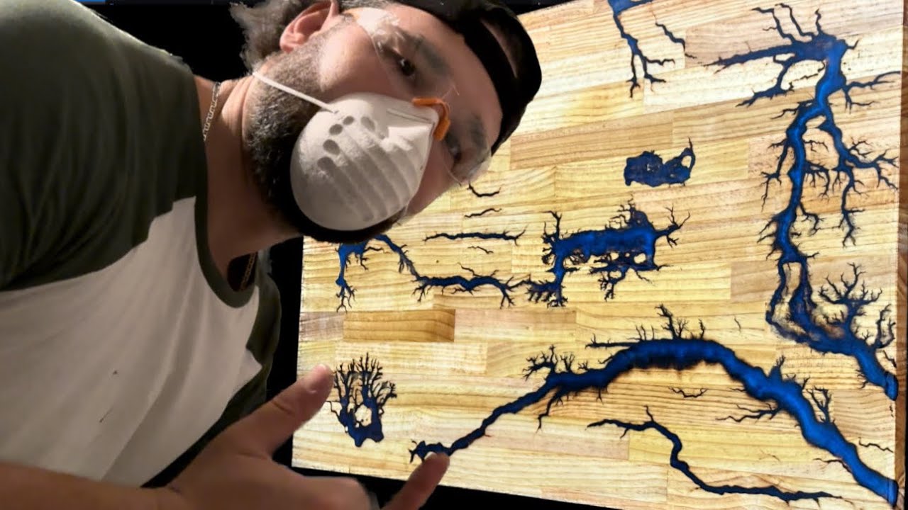 DIY! HOW I TURN $50 WOOD INTO $350 ART FRACTAL / WOOD BURNING / HOW TO MAKE LIGHTNING ON WOOD ⚡️
