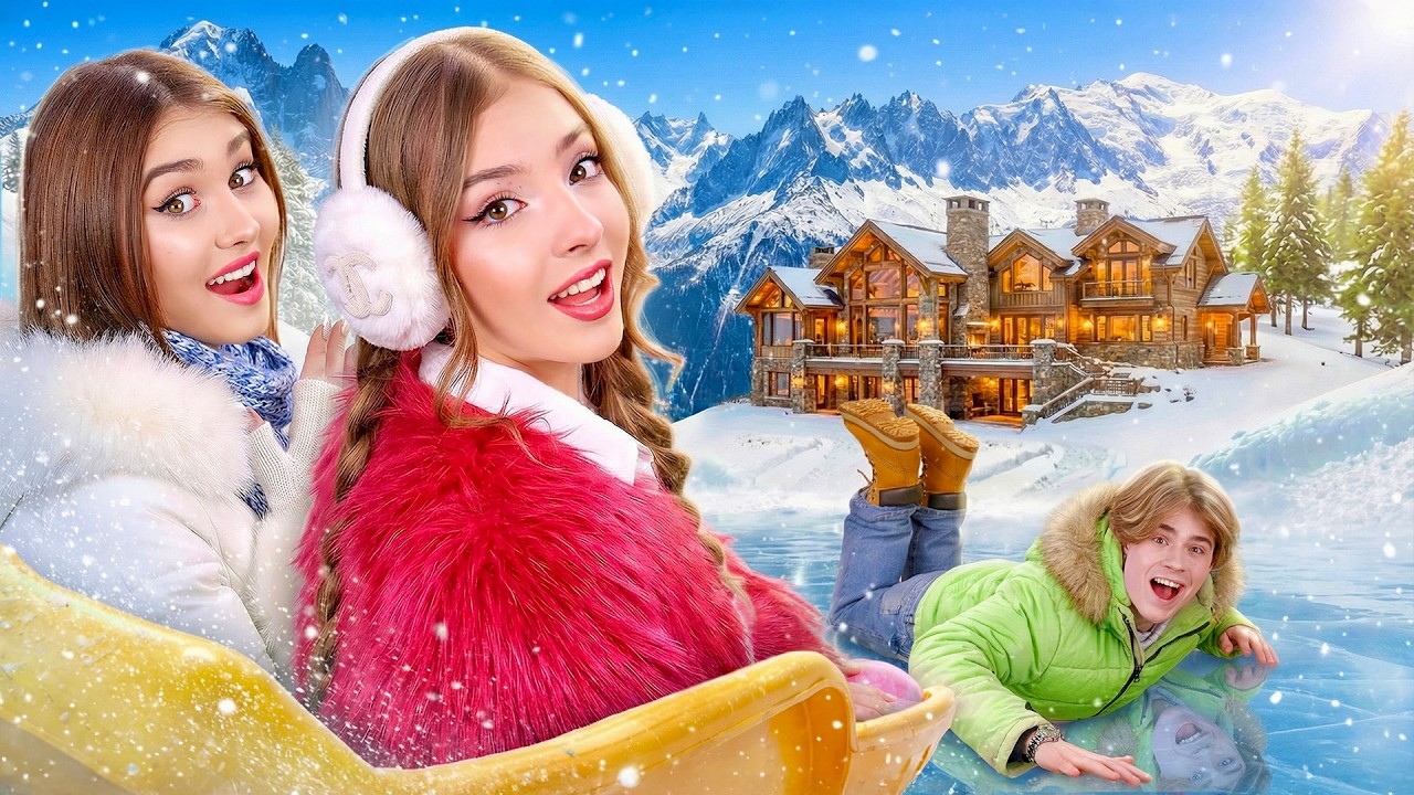 Wir haben ein geheimes Winterhaus gebaut! Ganzes Haus voller Schnee