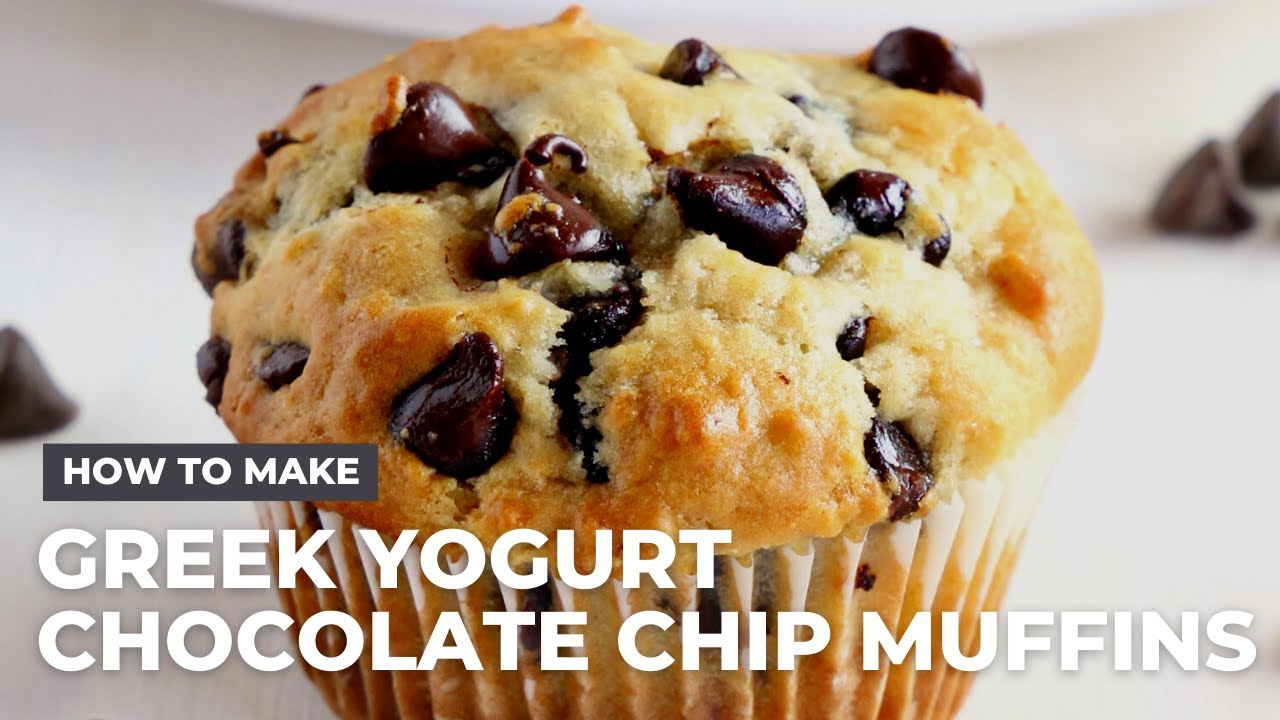 How to Make The Best Ever Greek Yogurt Chocolate Chip Muffins