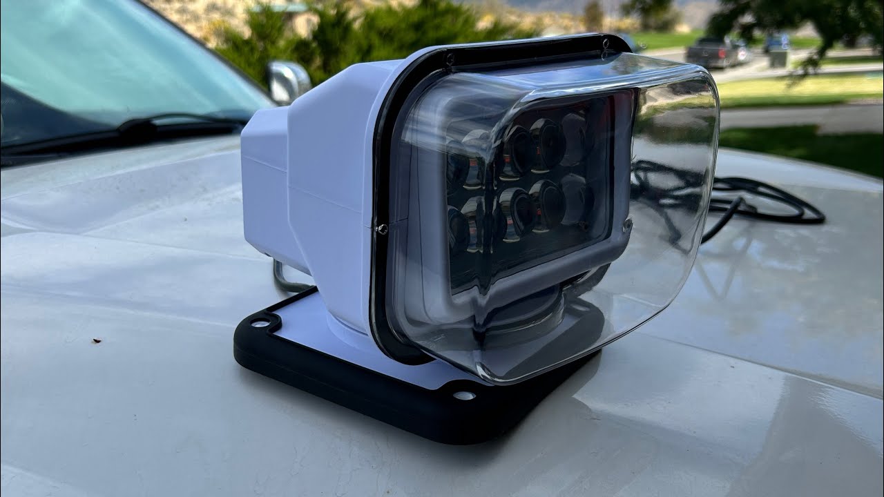 Remote Controlled 360 Degree LED Searchlight From Cars Play on Amazon #offroadlights #remoteLED