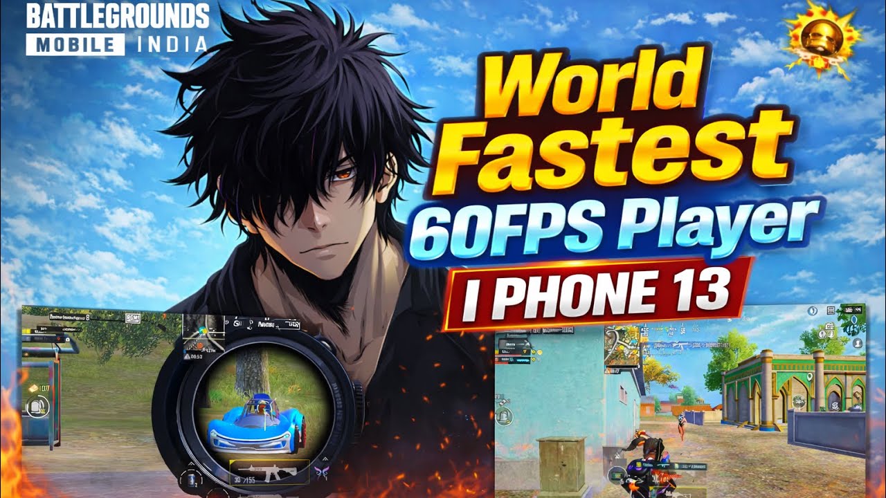 World Fastest 60FPS Player🔱 I PHONE 13 | BGMI | PUBG MOBILE 