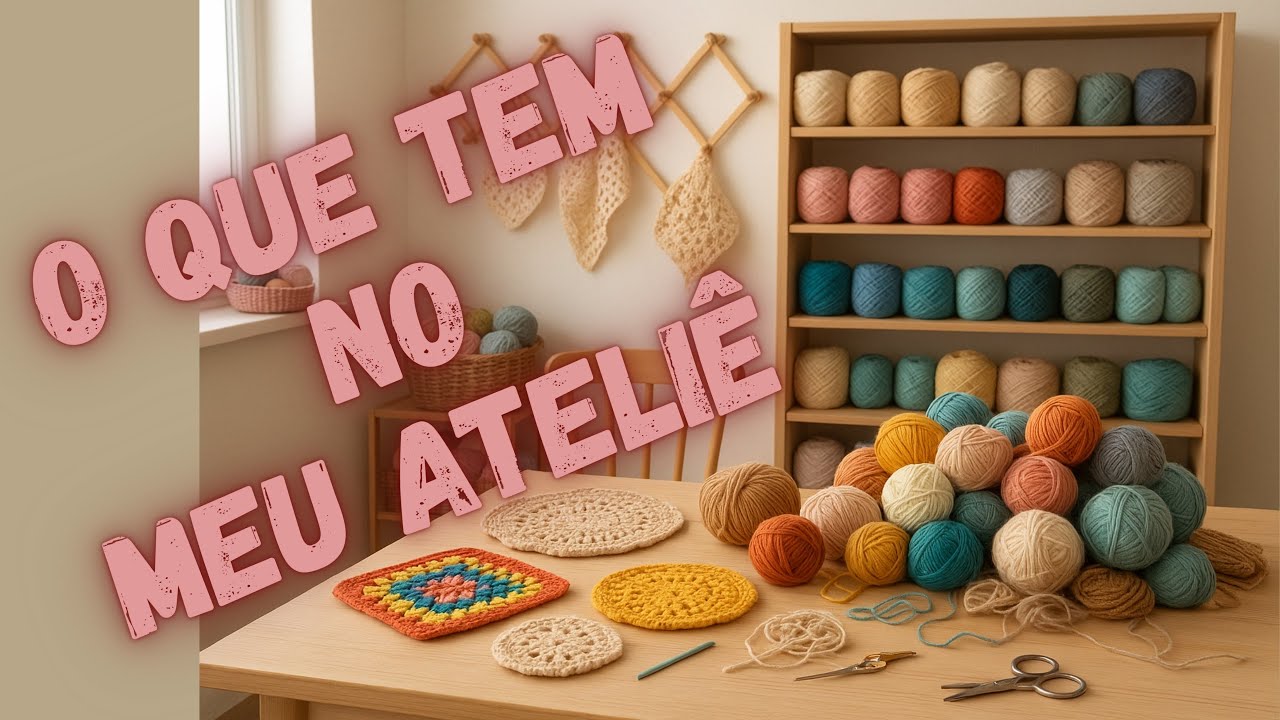 #vlog: Mostrei o meu ateliê 🧶/ ateliê de crochê/ vida real