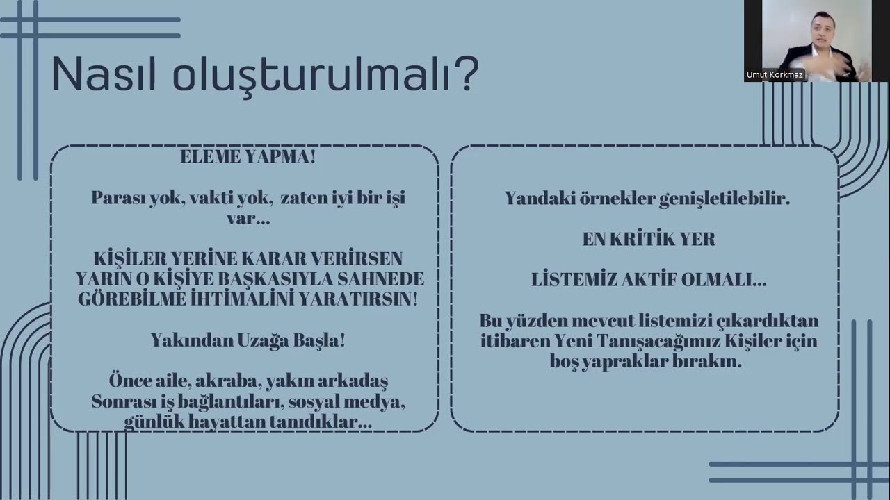 Aktif Kontak Listesi Oluşturma Eğitimi