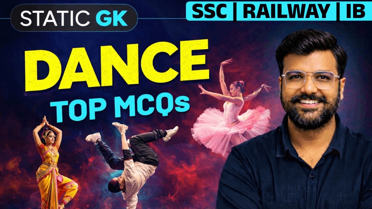Indian Dance Forms | Static GK Important Questions for SSC, Railway & IB Exams | By Surya Sir
