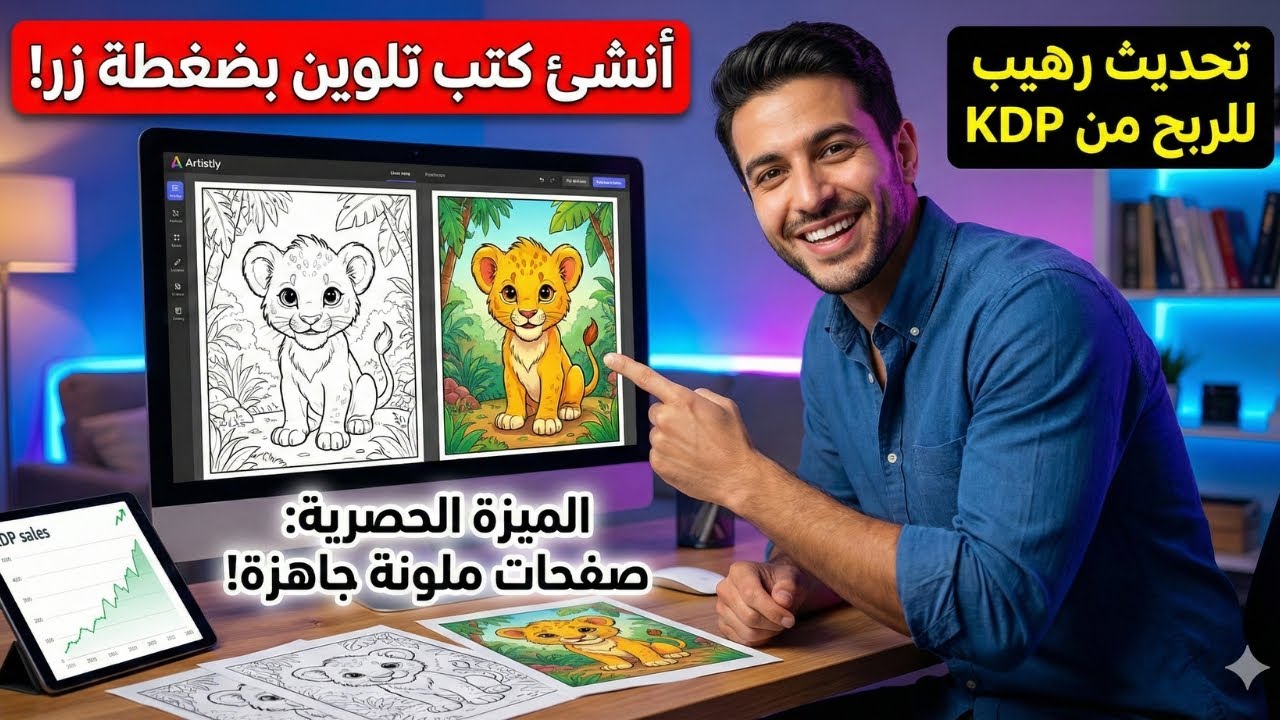 إنشاء كتب التلوين بالذكاء الاصطناعي بضغطة زر