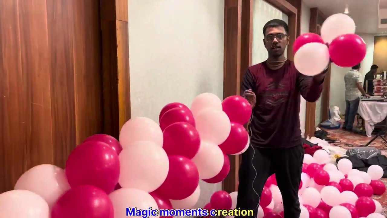 Easy to make 2 colours of spiral balloon arch | how to make balloon arch | birthday decoration ideas
