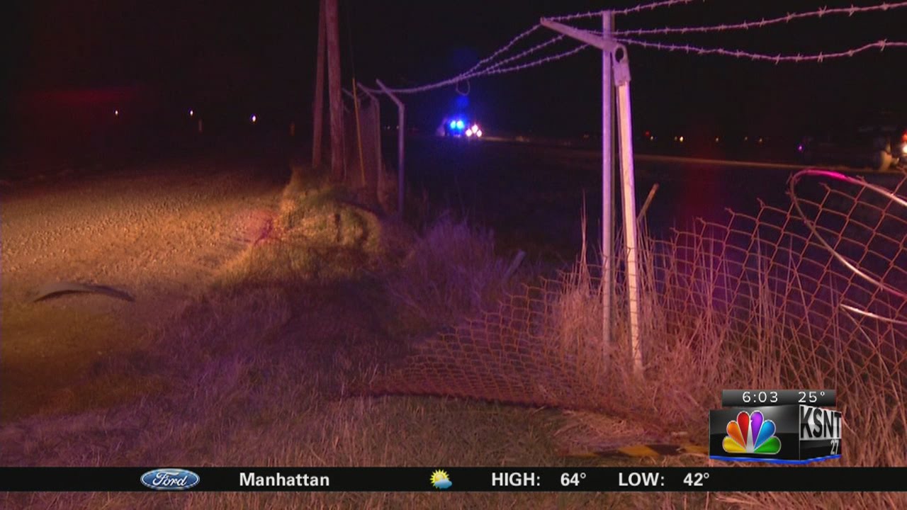 Car crashes into airport fence early Friday morning