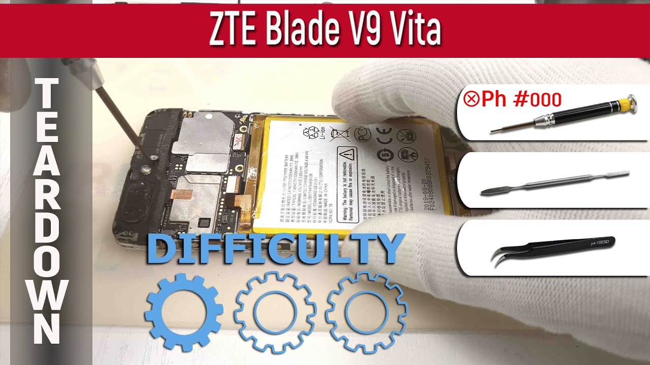 Как разобрать 📱 ZTE Blade V9 Vita Разборка и ремонт
