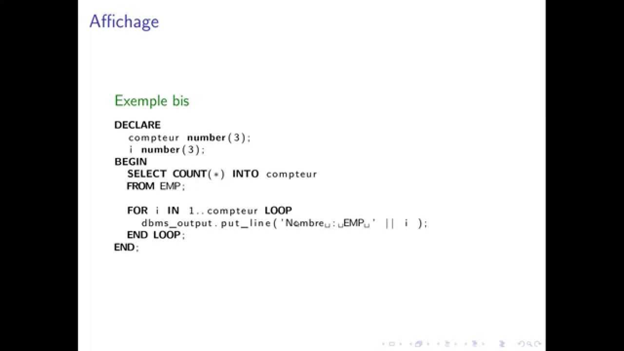 LIF10 - CMO1 : Programmation en PL/SQL : les bases