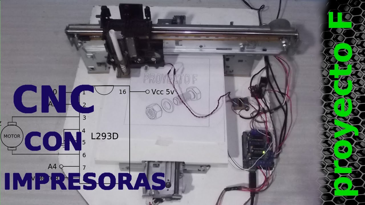 cnc con arduino y partes de impresoras