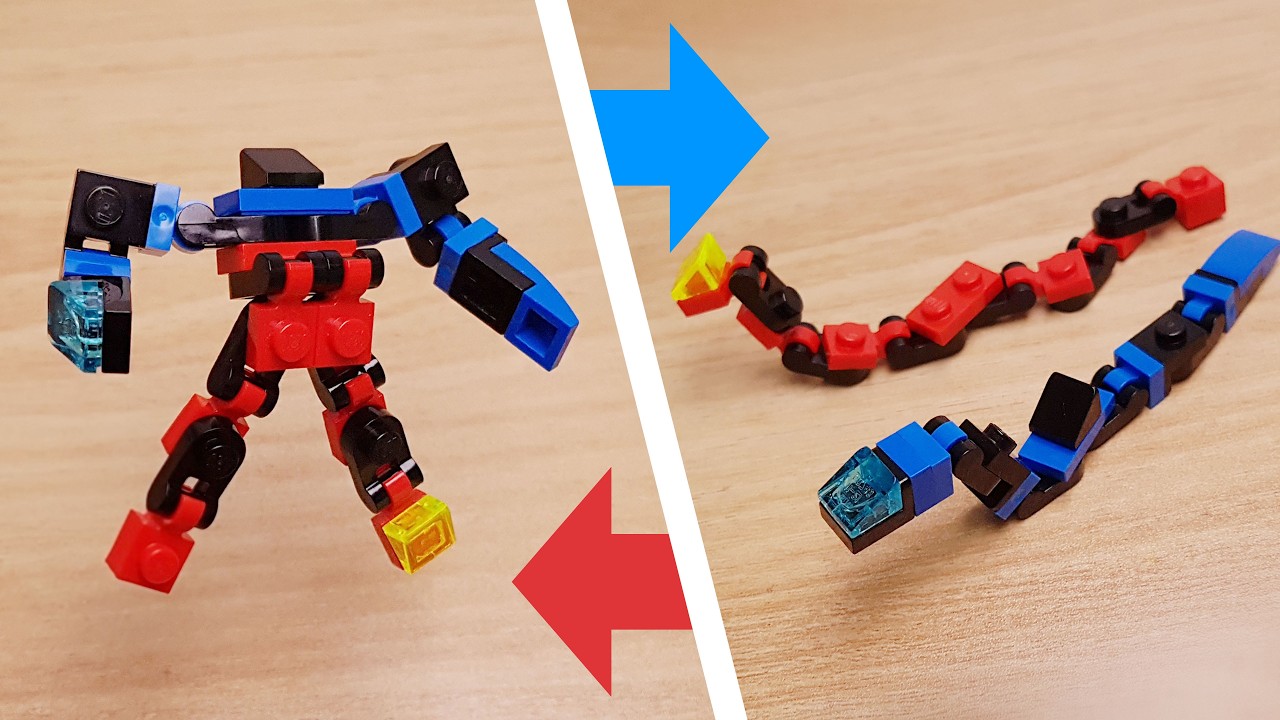 Mini robot transformatorowy LEGO z klock&oacute;w LEGO - Heavy-Snake #LEGO #MOC #snake