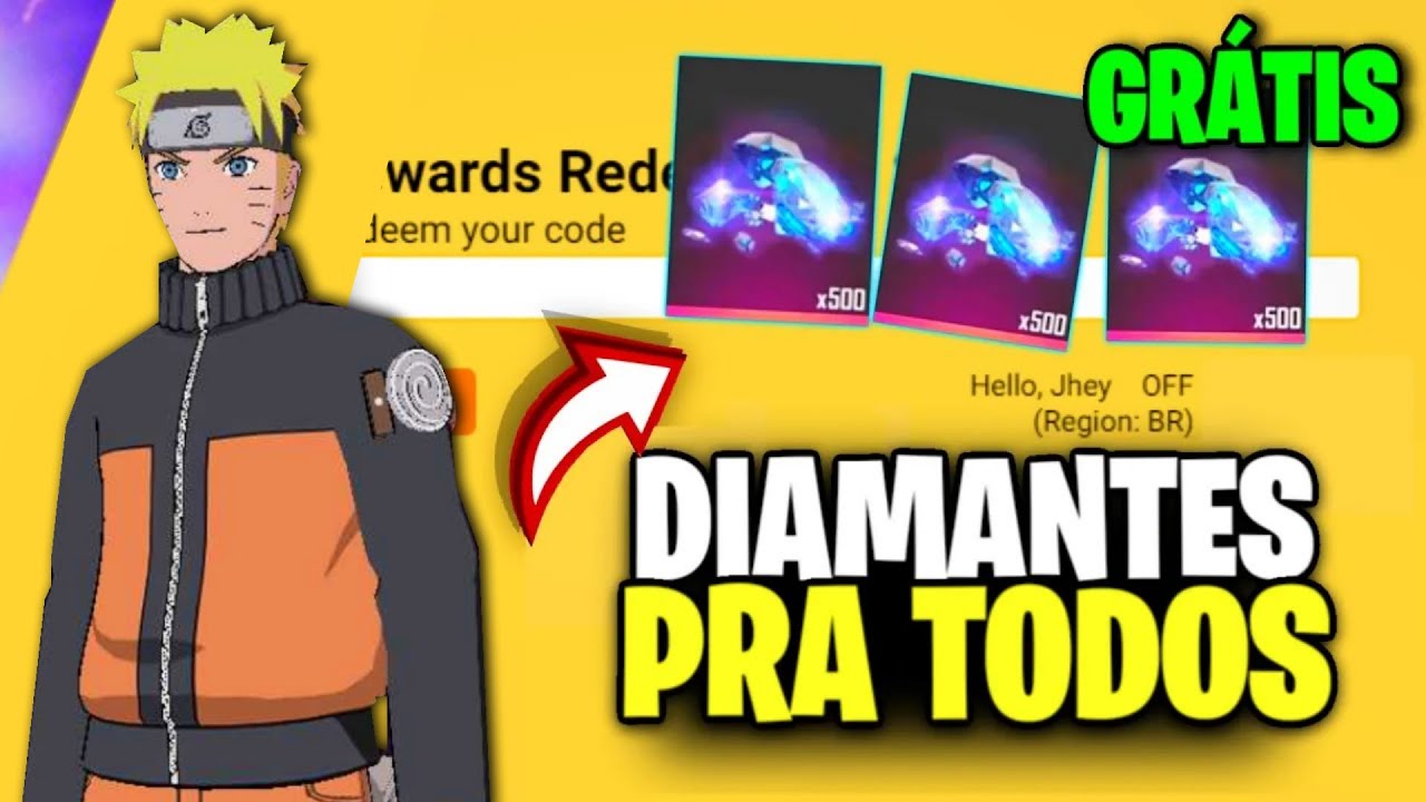 CONSEGUI DIAMANTES GRÁTIS NO FREE FIRE PELA PRIMEIRA VEZ 💎😭
