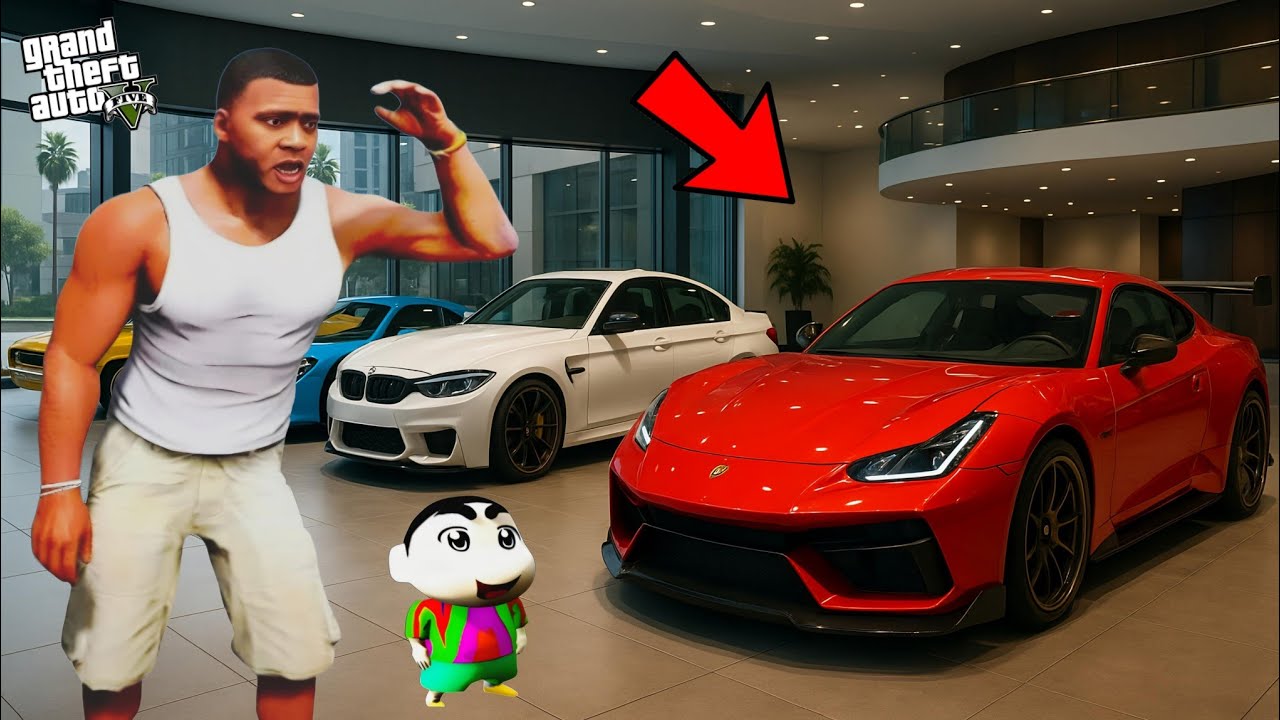 FRANKLIN STEALING EVERY CARS FROM NEW SHOWROOM IN GTA 5