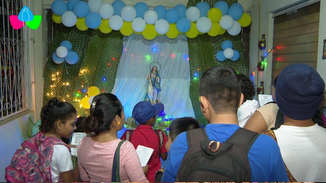Familias de Managua celebran la tradicional griter&iacute;a en honor a la Pur&iacute;sima Concepci&oacute;n de Mar&iacute;a