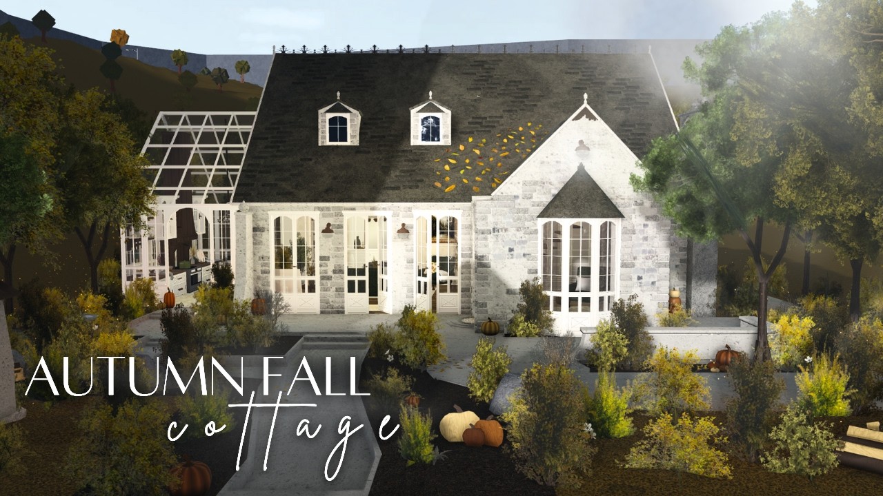 autumn fall cottage 🍁 speedbuild ⋆.˚ part 1 ꒱ | roblox bloxburg house