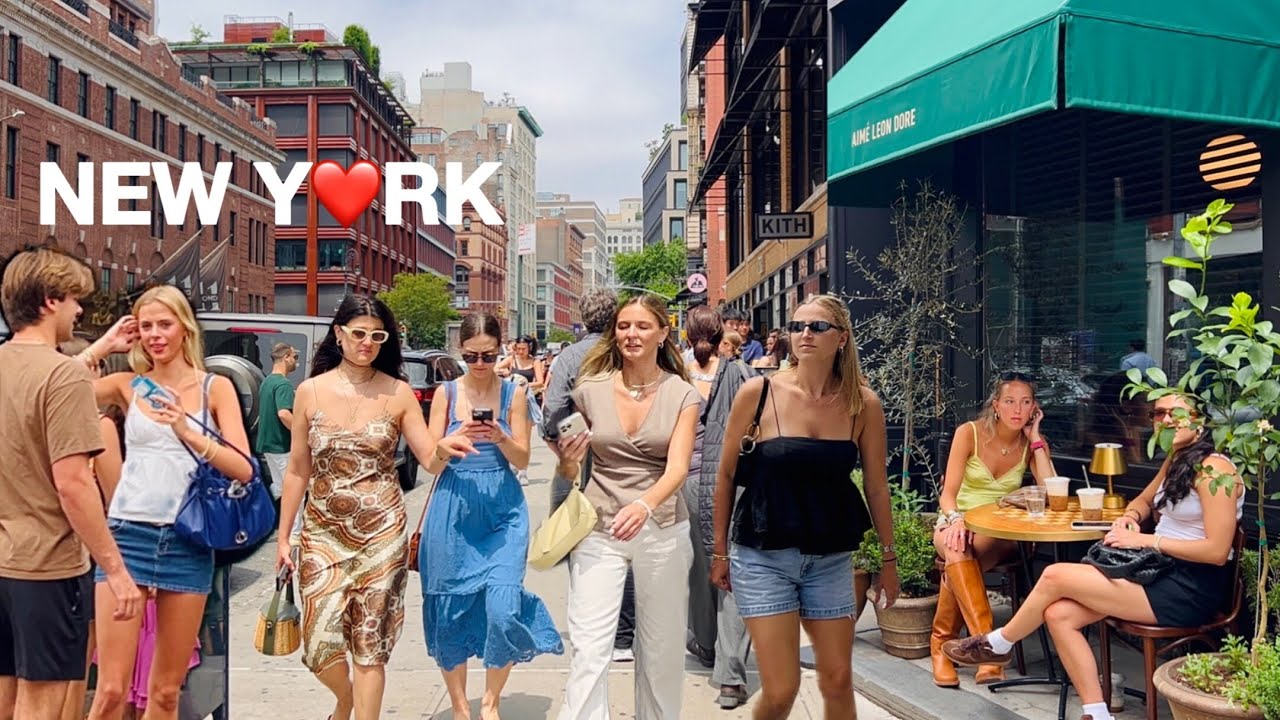 [4K]🇺🇸NYC Summer Walk🗽Beautiful Saturday in New York City☀️🌿Viral Places in NoLita & NoHo |June 2025