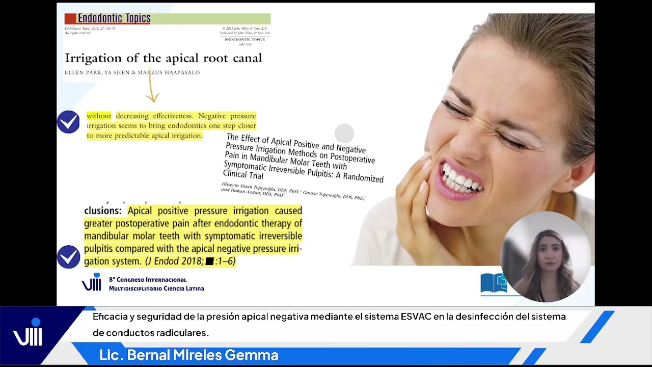 Eficacia y seguridad de la presión apical negativa mediante el sistema ESVAC en la desinfección