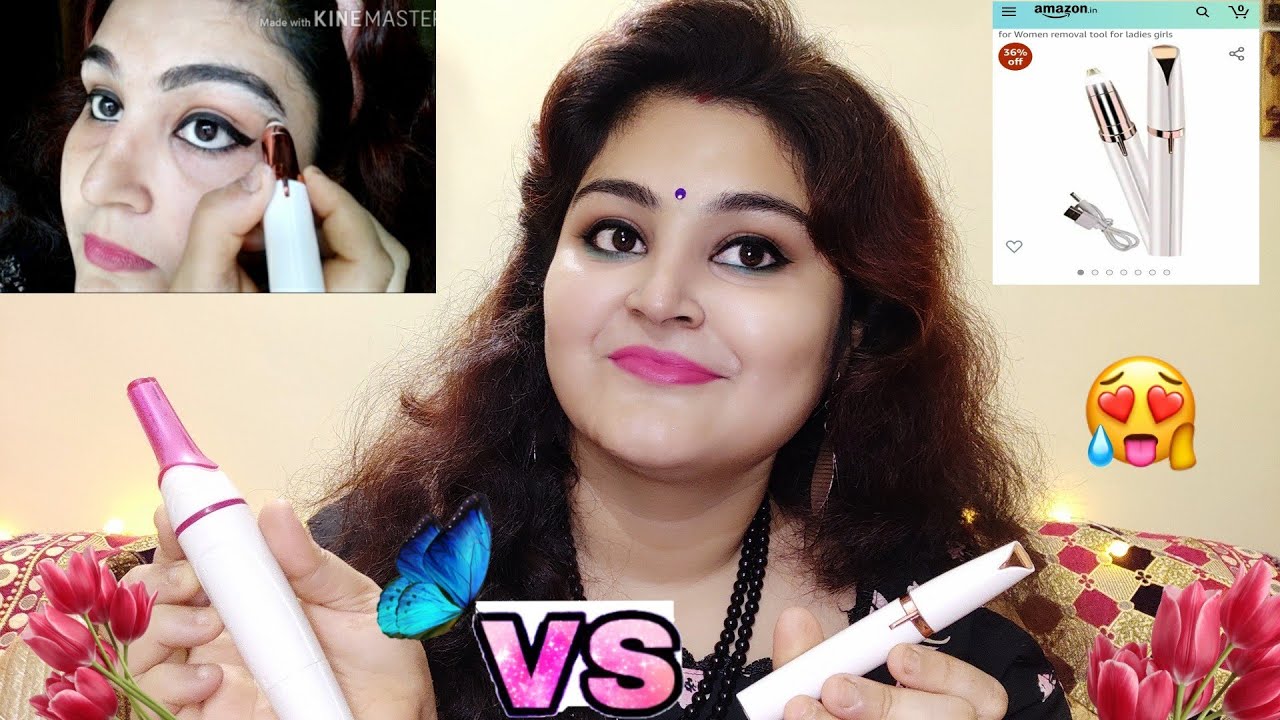 Sweet Trimmer VS Flawless Brows Trimmer #FlawlessBrows Eyebrow Trimmer Review In Hindi Plus Demo