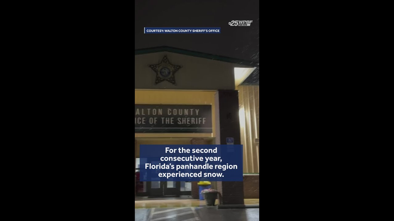 Snowfall in Walton County, Florida