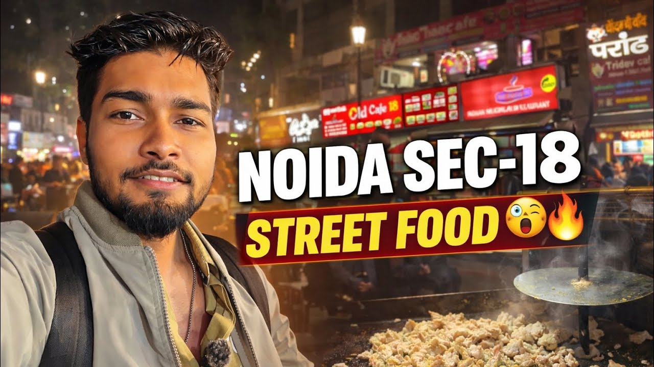 Noida Sector 18 Street Food 🤯 | Full Night Food Hunt 😋