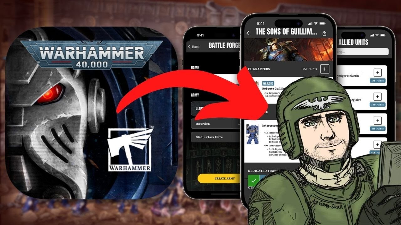 КАК СОЗДАТЬ РОСТЕР АРМИИ WARHAMMER 40.000 в официальном приложении