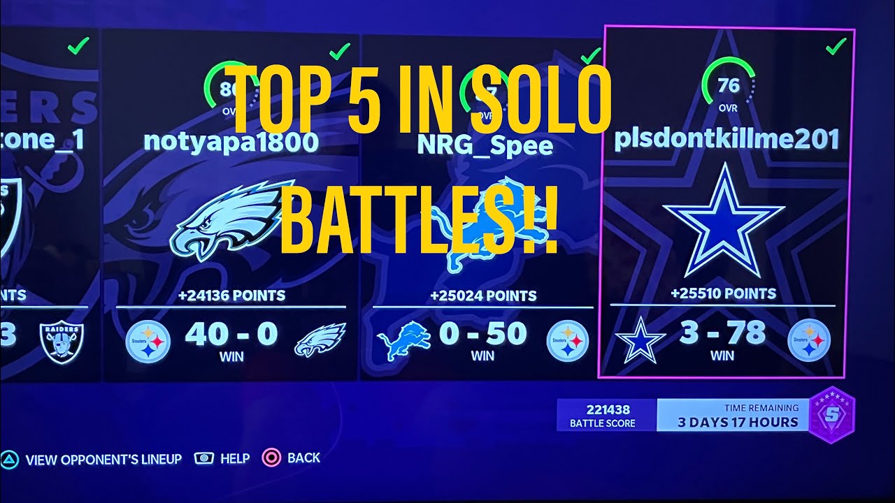How to get a high score in Solo Battles in Madden 22