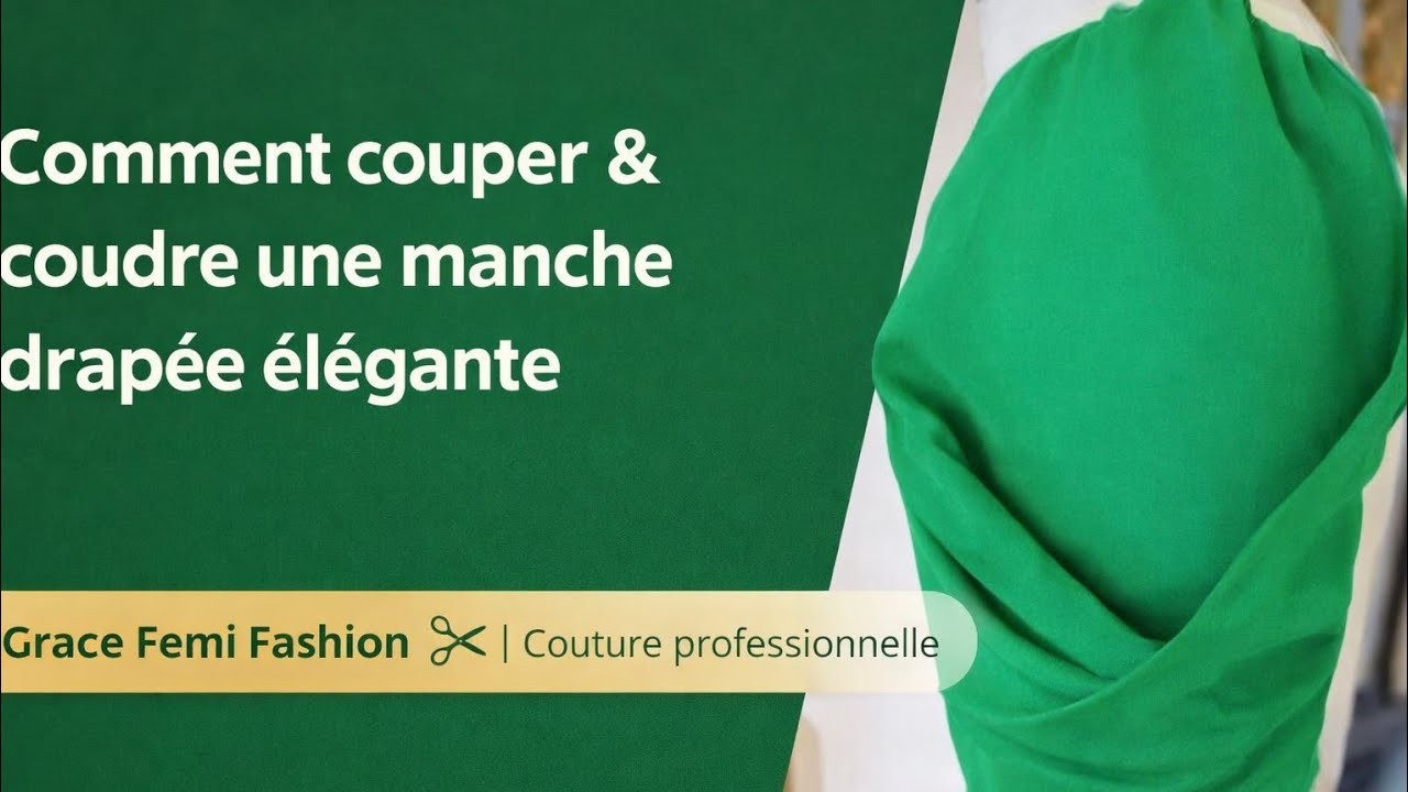 Apprenez à couper et coudre une manche drapée élégante, étape par étape.