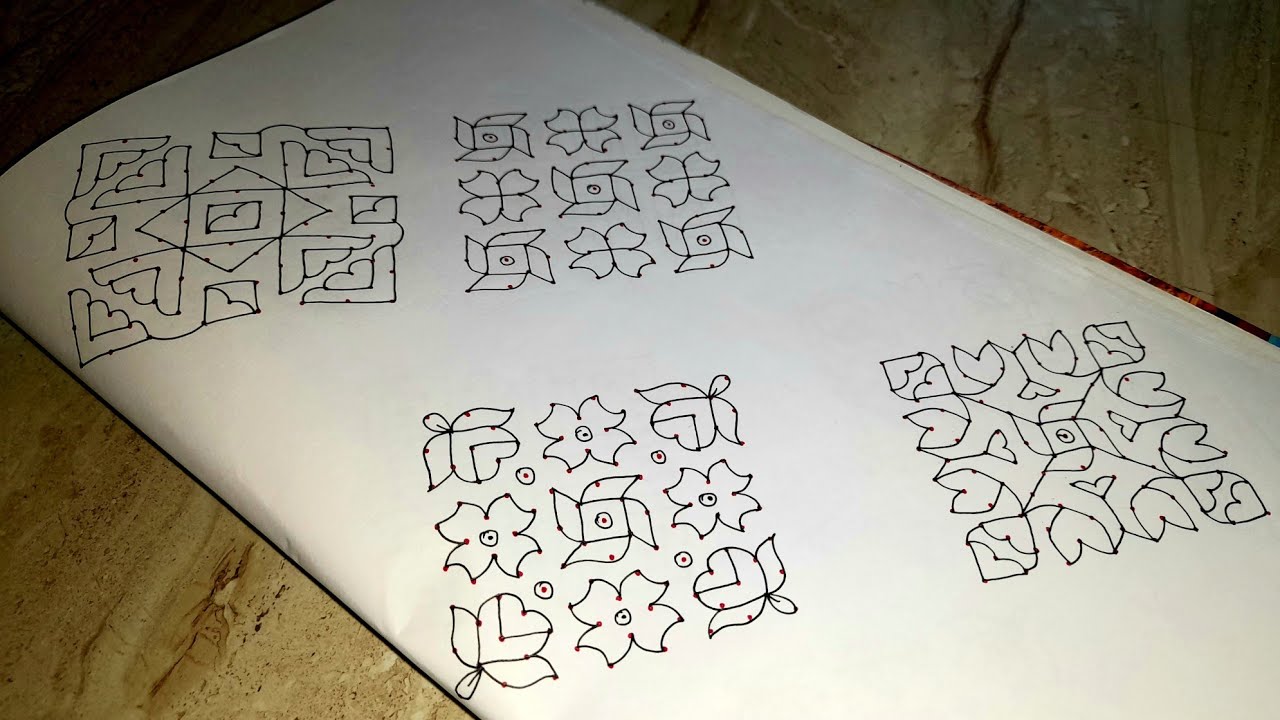 15×1 Dot kolam designs for beginners. Easy rangoli. Easy Dot kolam/ muggulu. Daily use kolam/rangoli
