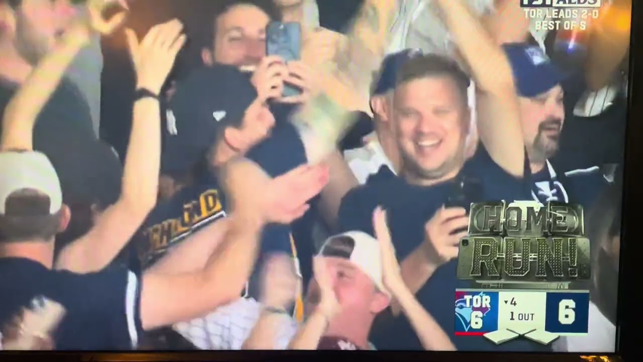 Aaron Judge 3 run HR ties game 3 vs Blue Jays. ALDS 10.07.2025