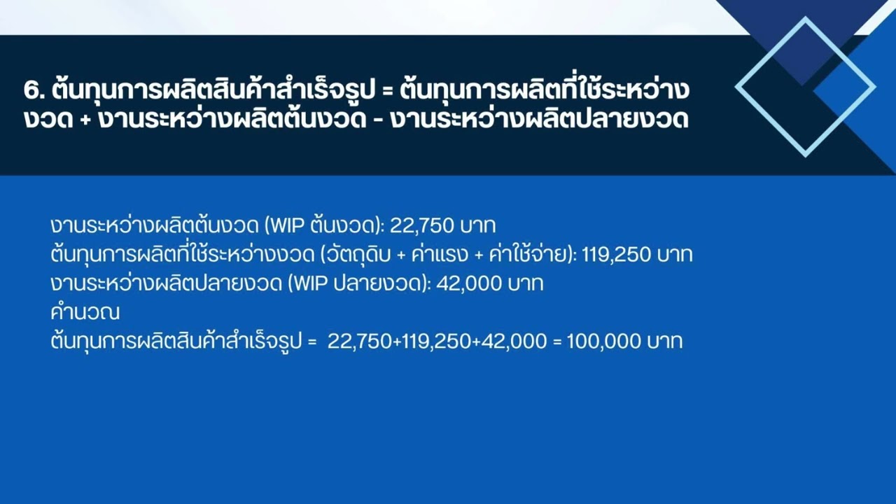 โครงการสัมมนาเชิงปฏิบัติการวิชาชีพบัญชี เรื่องสูตรการบัญชีต้นทุน