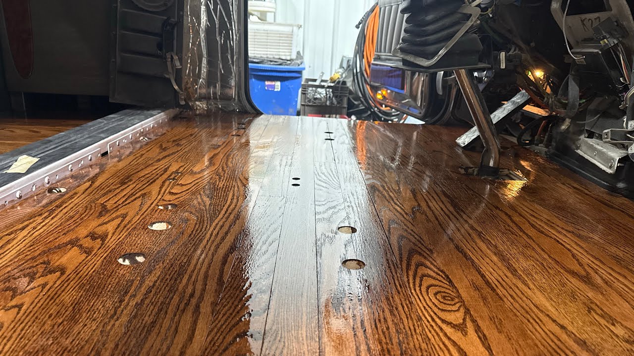 379 peterbilt complete floor replacement hardwood installed!#379peterbilt#mentalhealth