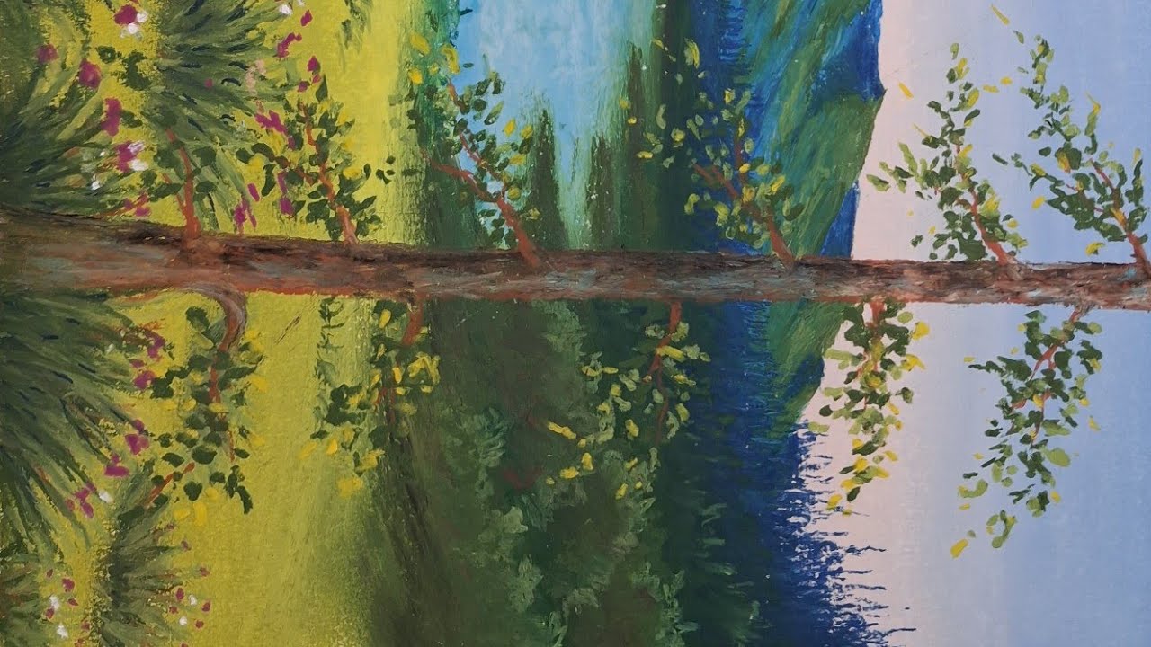 HOW TO DRAW A BEAUTIFUL LANDSCAPE STEP BY STEP WITH OIL PASTEL COLOURS #landscape #painting #scenery