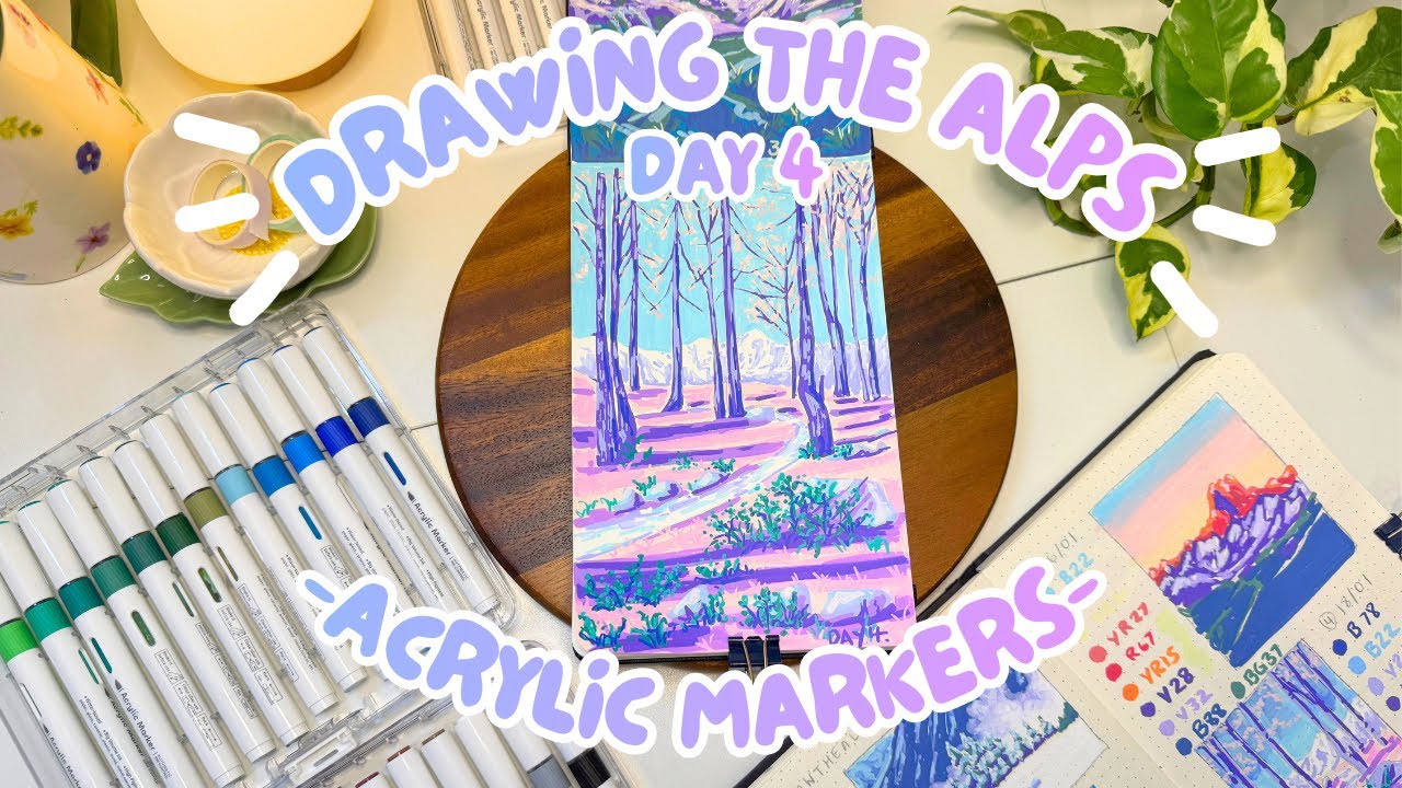 ❀ Let's draw a vibrant forest path! ❀ draw the alps challenge | day 4 ❀