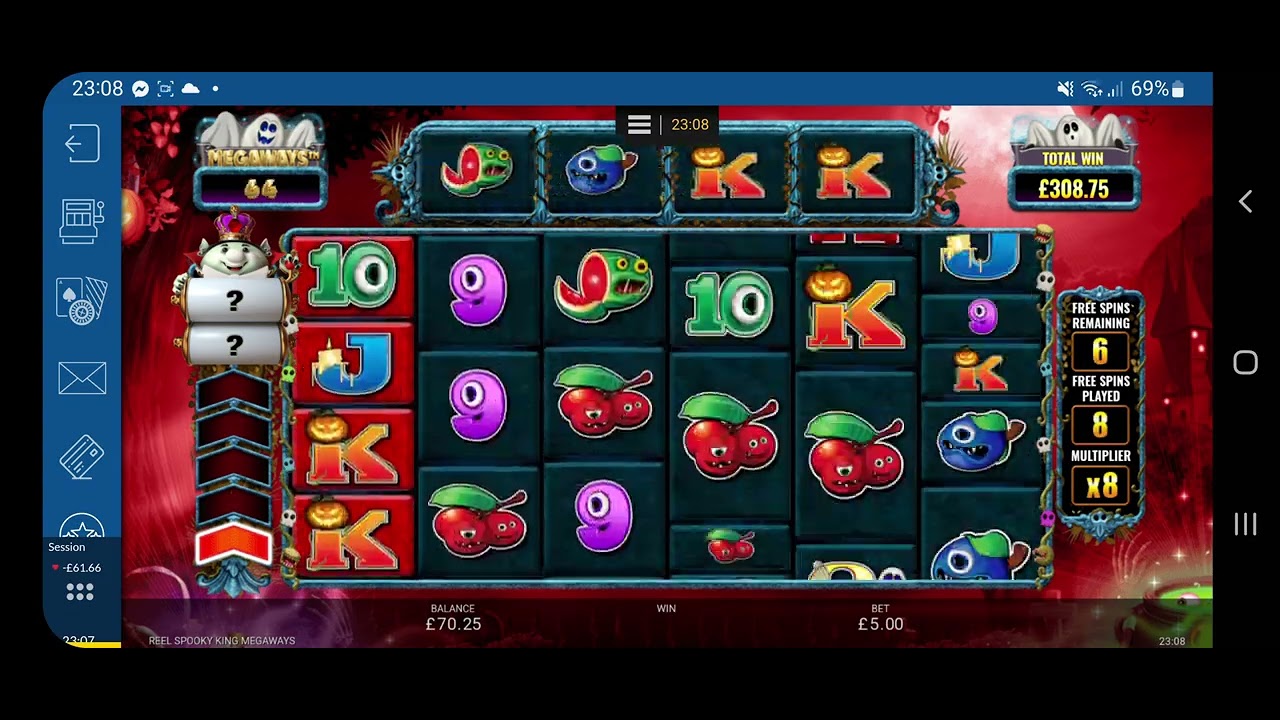 reel spooky king freespins feature &pound;5 stake
