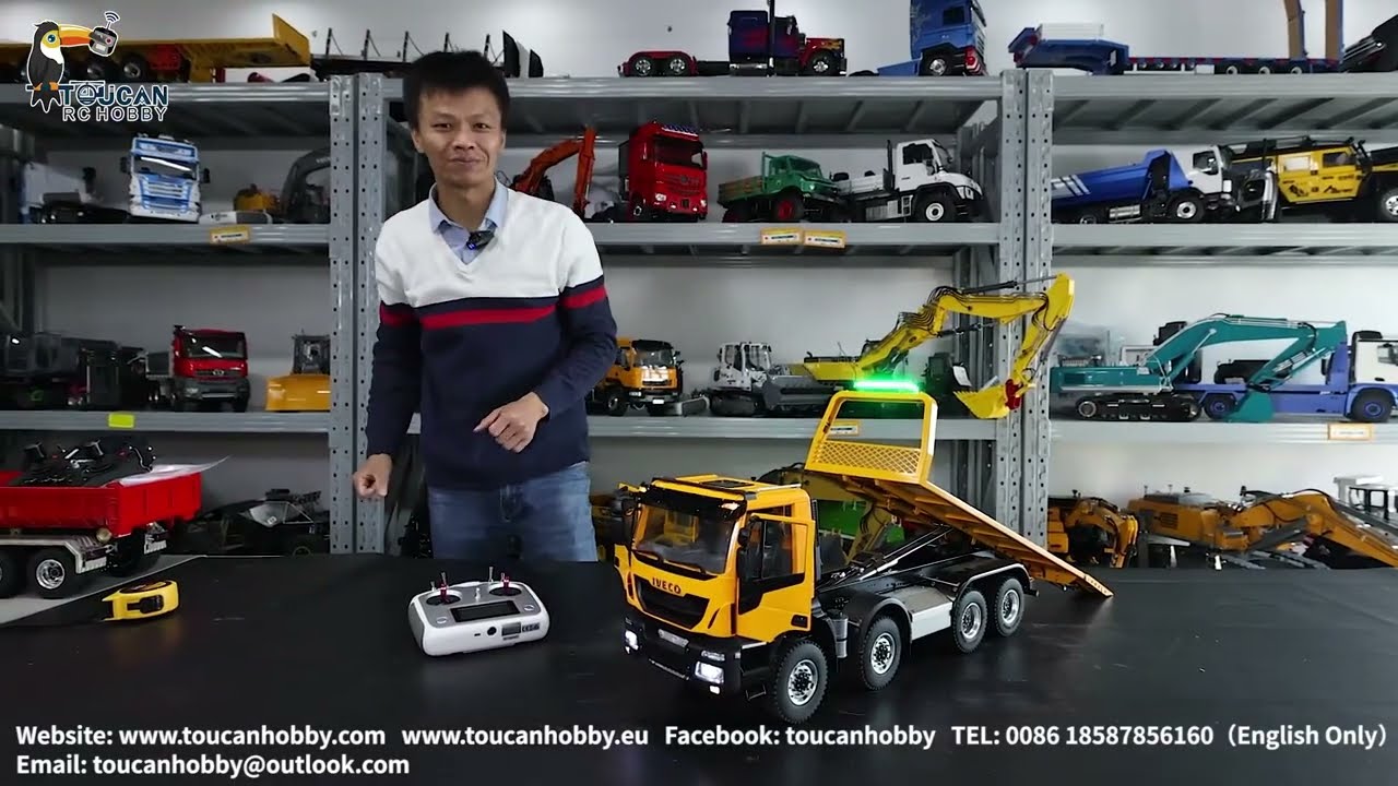 Unbox MD model 1/14 Hydraulic Rescue Vehicles 8x8 Wrecker, light, sound, 2 speed gear box, diff lock