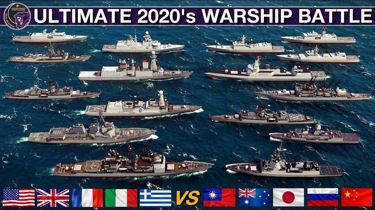 2020's UK, USA, Italy, France, Spain, Greece vs China, Russia, Japan, Australia, Taiwan | Sea Power