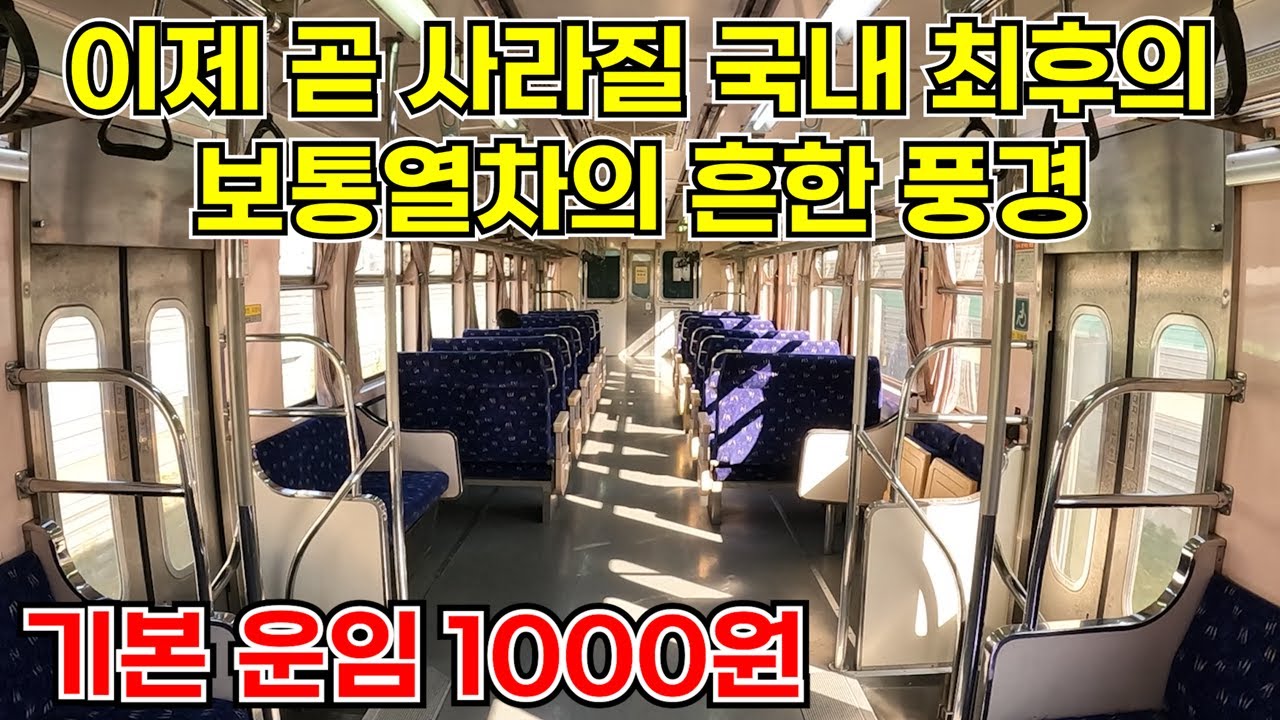 우리나라에서 유일하게 보통 등급으로 운행하고 있다는 열차에 타보았다