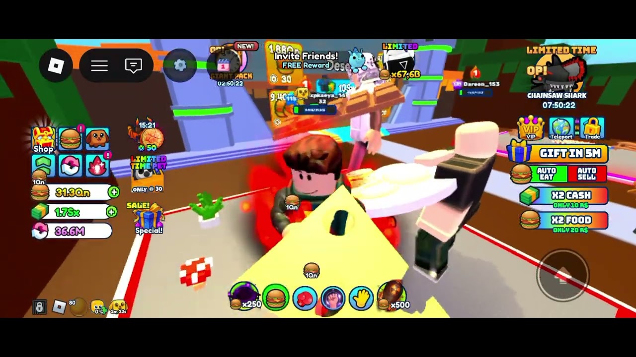 playing +1 Food per second 