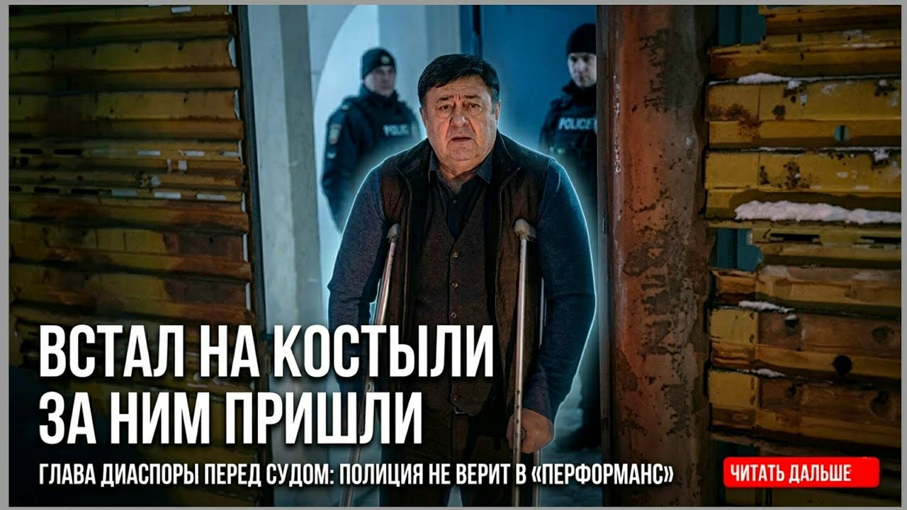 Глава диаспоры неожиданно стал на костыли когда за ним пришли: но полицию не проведешь.