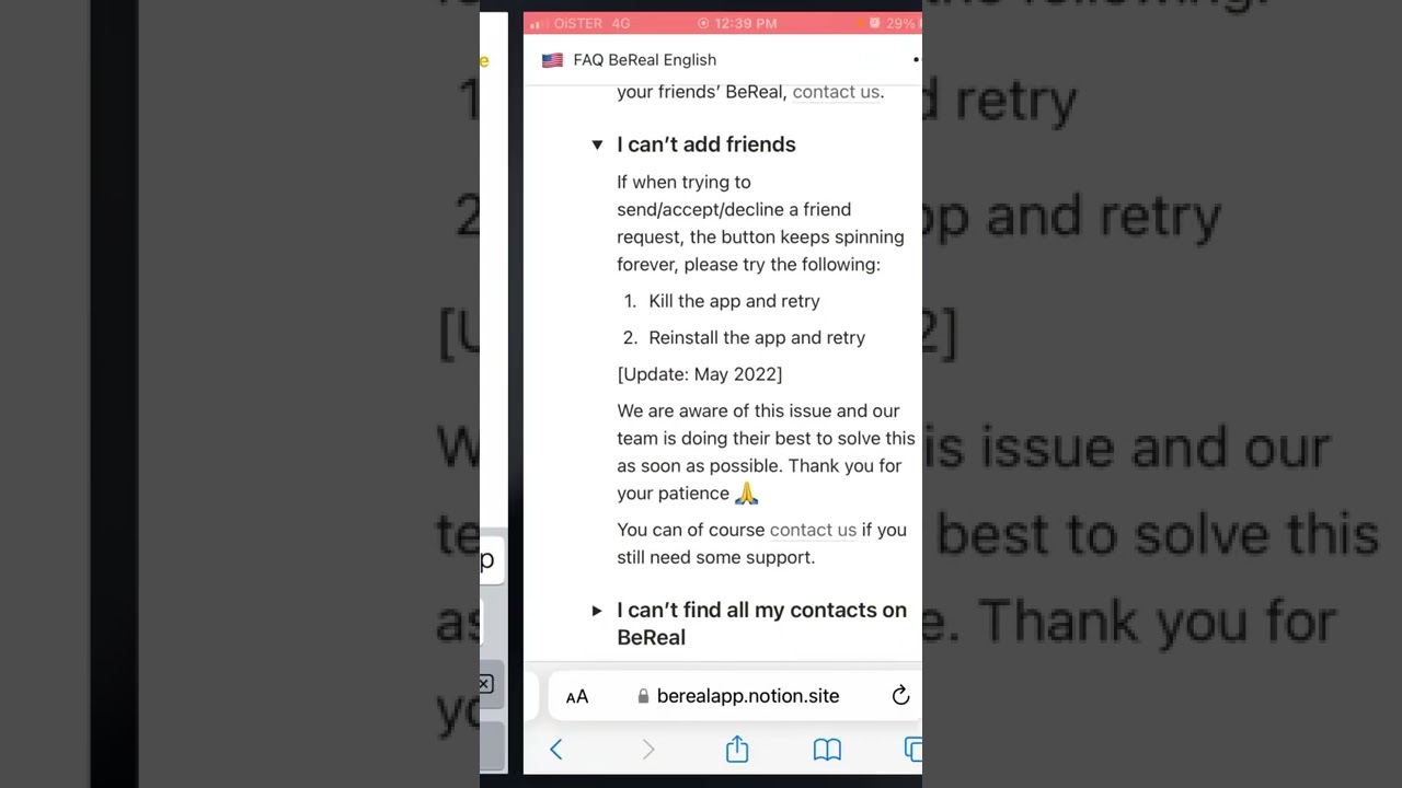 Can&rsquo;t add friends in BeReal app - what to do