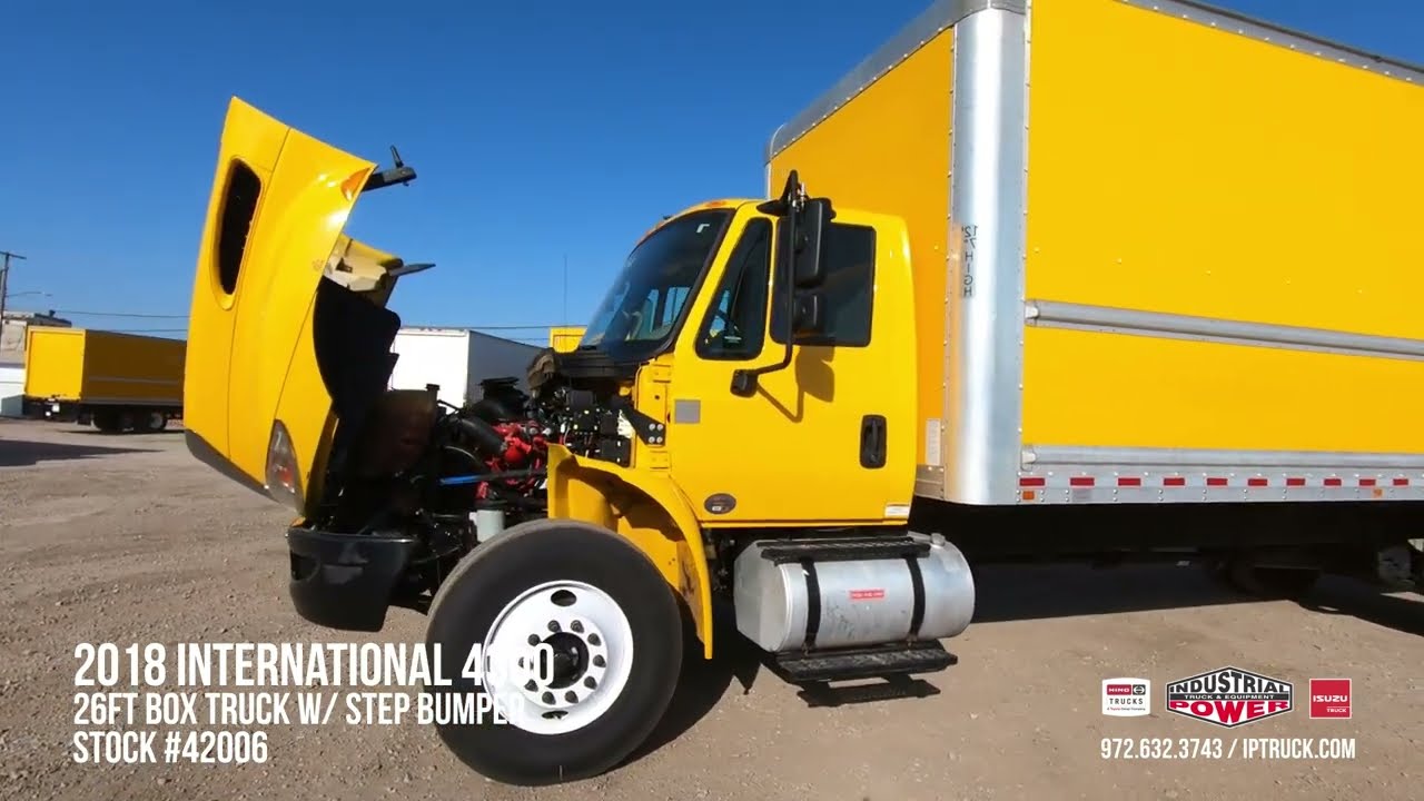2018 International 4300 Box Truck | 26ft Delivery Truck with Ramp | Stock #42006