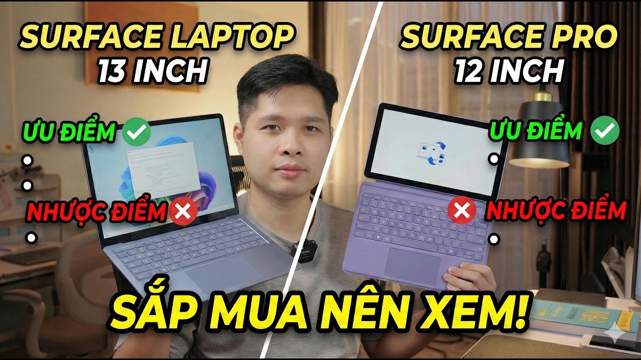 Ưu Nhược Điểm khi dùng Surface Laptop 13 inchs và Pro 12 Inchs, sắp mua nên xem!