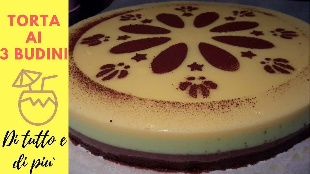 Torta Ai 3 Budini ( cioccolato- pistacchio- vaniglia )