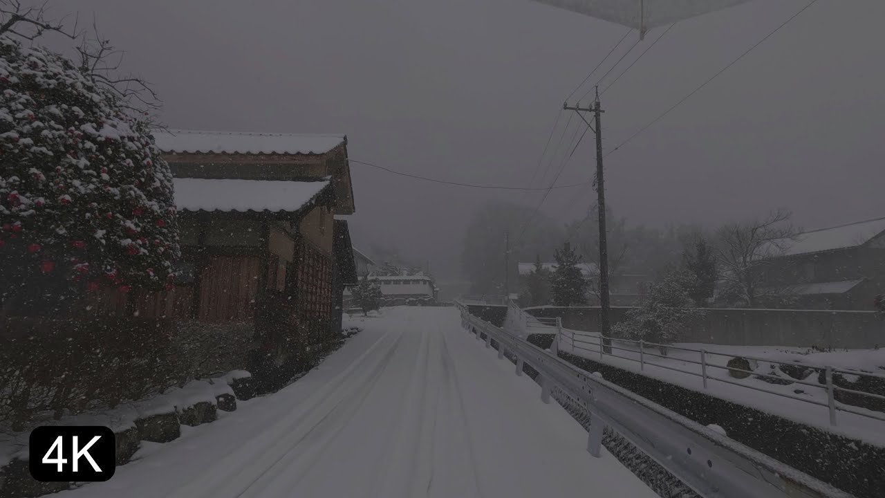 4K Japan Immersive Walk | Under the White Veil: A Snowy Village at the Mountain’s Base