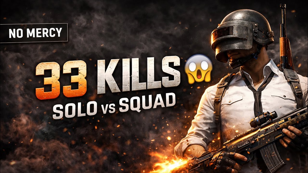 33 KILLS SOLO vs SQUAD 😈 | INSANE PUBG MOBILE GAMEPLAY